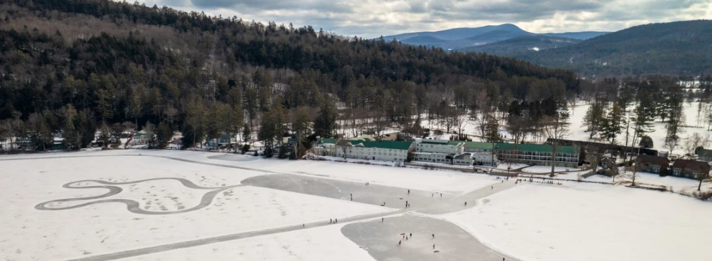 ice skating in snow 