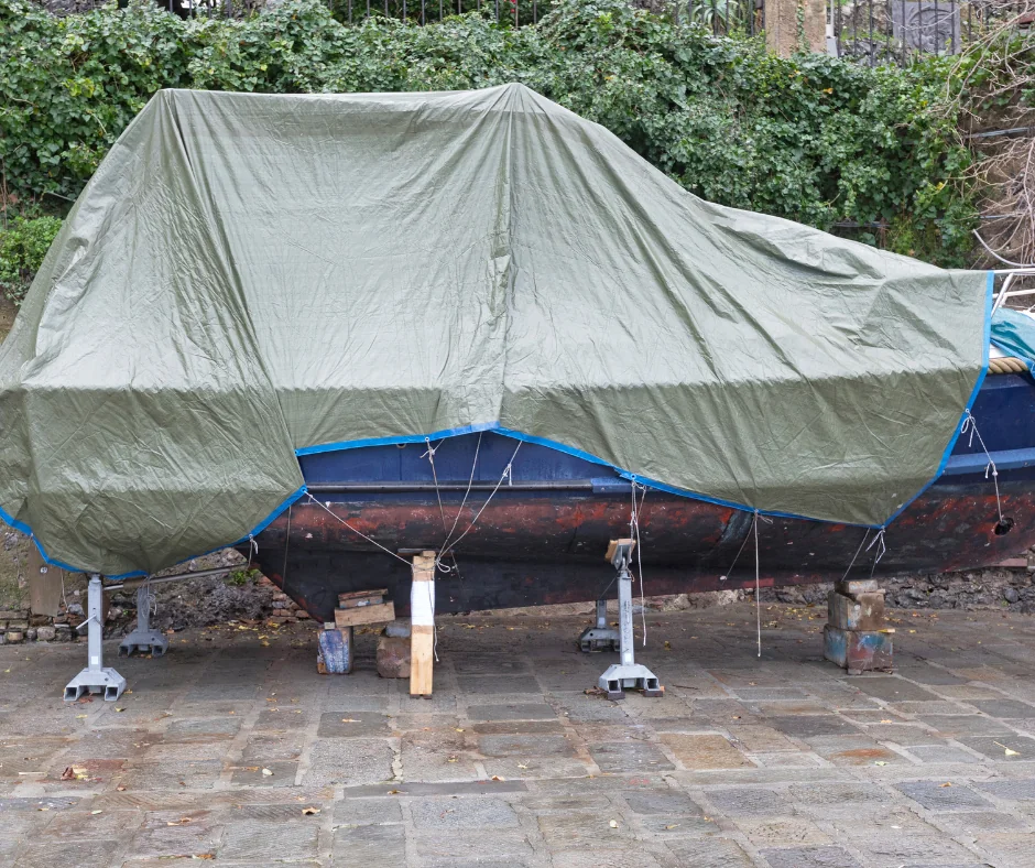 boat tarp winter tick and mosquito prevention