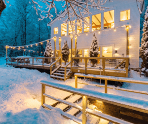 winter tick and mosquito prevention beautiful winter yard and white house