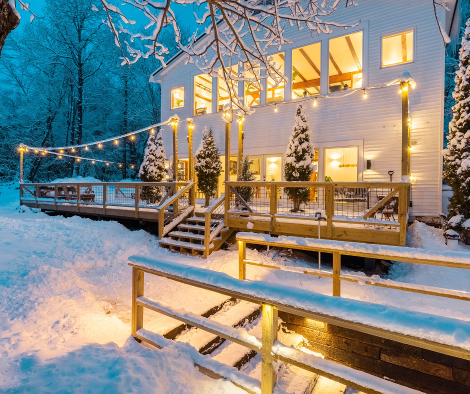 winter tick and mosquito prevention beautiful winter yard and white house