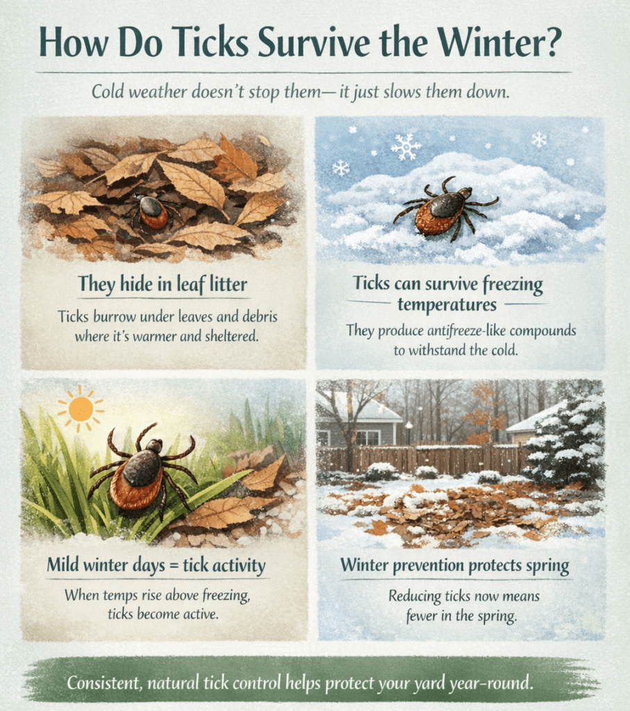 how ticks survive the winter 