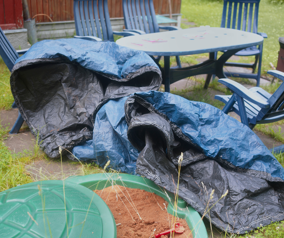 tarp in yard